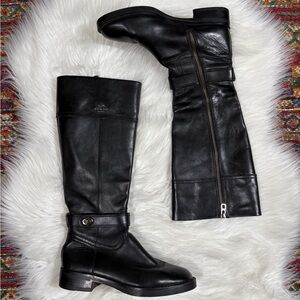 Coach Eva Leather Riding Boots